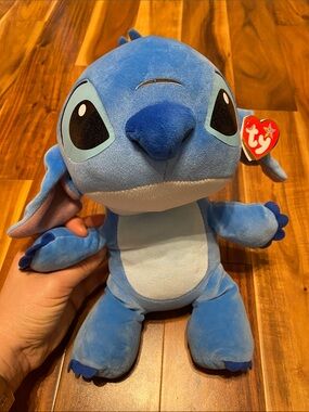 Ty Blue Stitch Plush - Light & Dark Blue Soft Toy